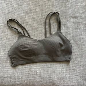 Like a cloud ribbed sports bra in Nomad